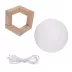 Luminária Lua Cheia 3D, Touch, USB, 4 Cores + Efeito RGB
