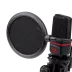 Microfone Redragon Streamer Seyfert, c/ Tripé, P2