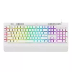 Teclado Gamer Redragon Shiva Lunar White, RGB, SP