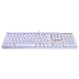 Teclado Mecânico Gamer Redragon Mitra Lunar White, Switch Blue, RGB, ABNT 2 - K551W-RGB